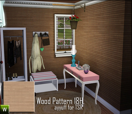 Sims 3 — Wood Pattern18H. by ayyuff — re-colorable wood pattern