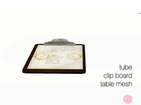 Sims 3 — Clip Board Table Mesh by DOT — Clip Board Table Mesh by DOT of The Sims Resource