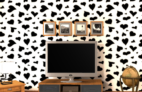 Sims 3 — BlackHearts by Taaadi — A black heart pattern :) Hope you like it! Enjoy!