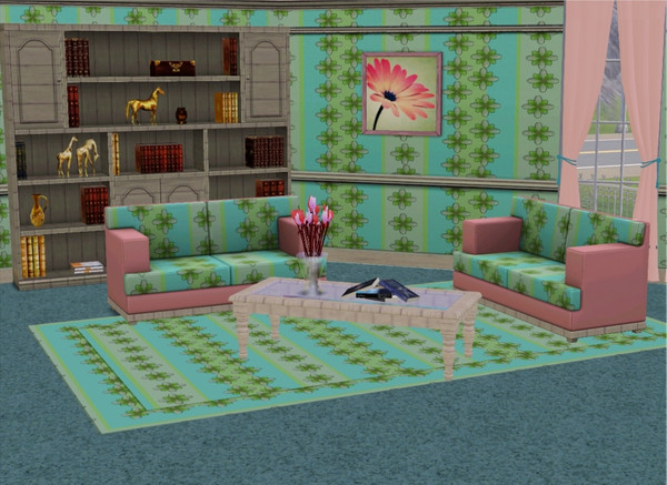 Sims 3 — marcorse_green lei pattern by marcorse — A simple but very effective vertical pattern, in shades of green and