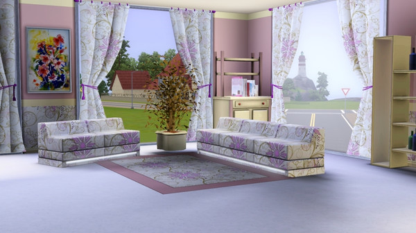Sims 3 — marcorse_lilac daisy pattern by marcorse — A stylish and delicate floral pattern.