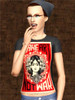 Sims 3 — Make ART not WAR! Female T-shirt by ne14gzus93 — From Shepard Fairey's art collection and clothing line