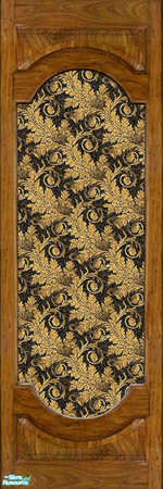 Sims 2 — Brown panel by Semitone — Panel - natural dark wood with insertion