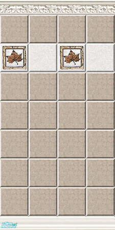 Sims 2 — Maple Leaf Tile by Halfcreek — created by Halfcreek