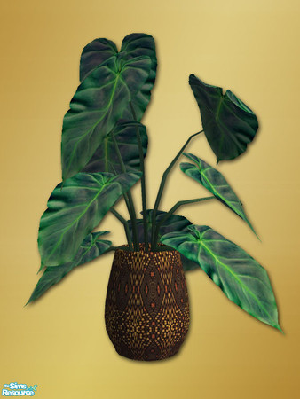 Sims 2 — Africa Pot Plant - Mesh by Shakeshaft — Part of a room set with an African feel, set includes Armchair and