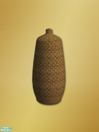 Sims 2 — Wicker Pot - Tall Mesh by Shakeshaft — Part of a room set with an African feel, set includes Armchair and