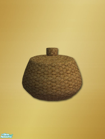 Sims 2 — Wicker Pot - Master Mesh by Shakeshaft — Part of a room set with an African feel, set includes Armchair and