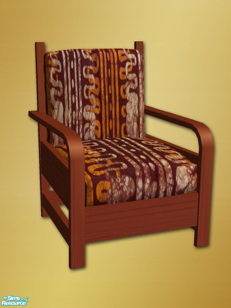 Sims 2 — Africa Armchair - Master Mesh by Shakeshaft — Part of a room set with an African feel, set includes Armchair and