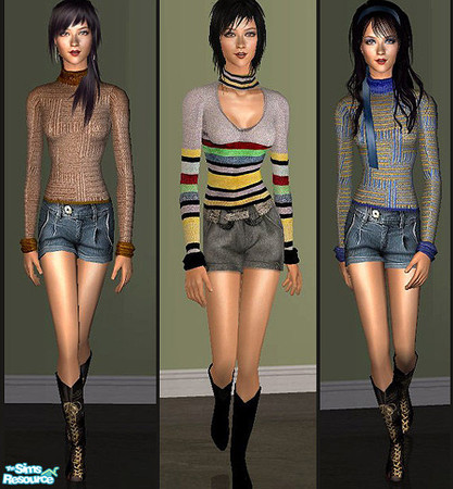 Sims 2 — OpenHouse AF Sexy Shorts Set by openhousejack — a set of three shorts outfits for the adult female Sims