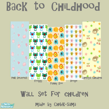 Sims 2 — Back to Childhood - Wall Set by chibik-sama — For children ^^