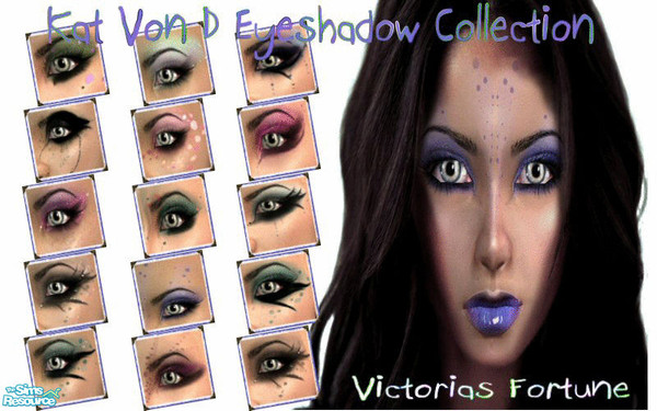 Sims 2 — VF Kat Von D Eyeshadow Tatoos by fortunecookie1 — Here are more eyshadow tatoos inspired by Kat Von D. 