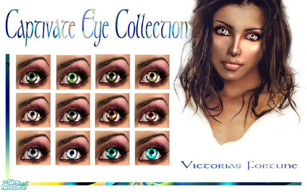 Sims 2 — VF Captivate Eye Collection by fortunecookie1 — These eyes are sure to captivate your sims. Bright colors with a