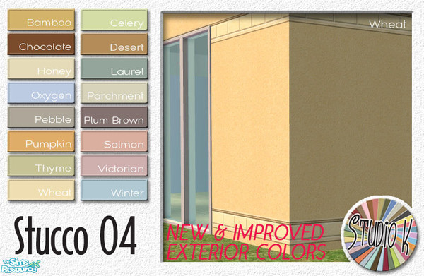 Sims 2 — Studio K Stucco 04 - NEW & Updated Colors by StudioKhagerks — 