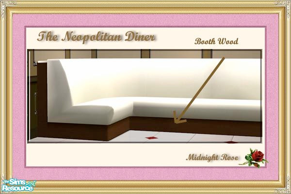Sims 2 — MRC Neopolitan Dining - MRC Neoplolitan Booth Wood by MidnightRose — Wood recolor of the Jacuster\'s Last Stand