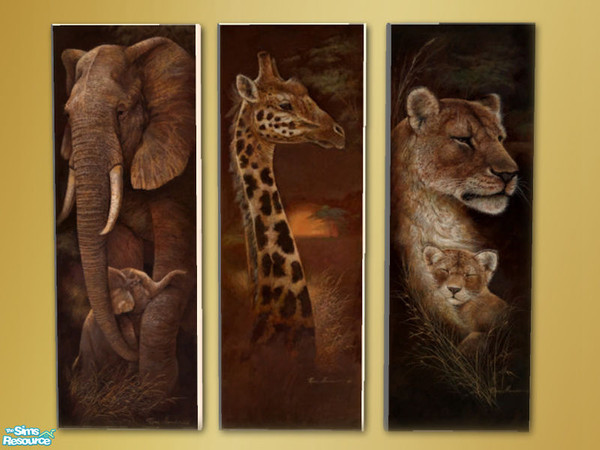 Sims 2 — Africa Print - Mesh by Shakeshaft — Part of a room set with an African feel, set includes Armchair and Loveseat