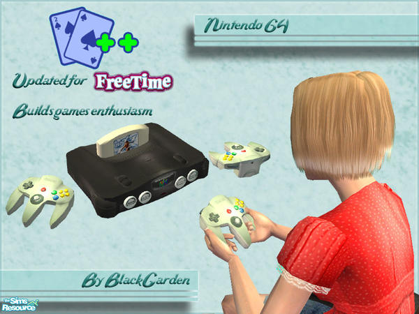Sims 2 — Nintendo 64 - Freetime Version by BlackGarden — Nintendo\'s N64 console remade for The Sims 2. This version is