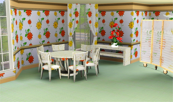 Sims 3 — marcorse_fall beauty pattern by marcorse — A vertical floral repeat pattern in the beautiful shades of autumn