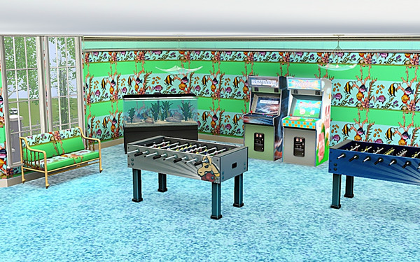 Sims 3 — marcorse_aquaria pattern by marcorse — A novelty pattern featuring a small aquarium complete with tropical