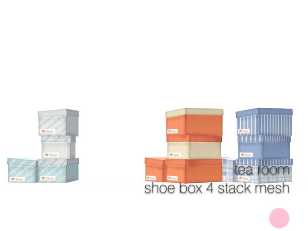 Sims 3 — Shoe Box 4 Stack Mesh by DOT — Shoe Box 4 Stack Mesh by DOT of The Sims Resource