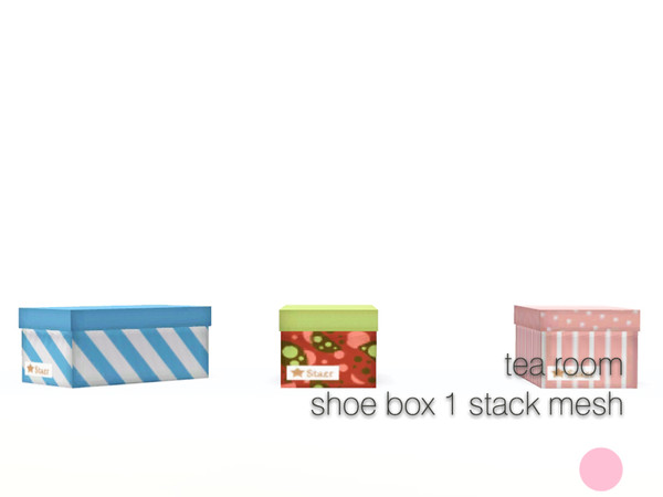 Sims 3 — Shoe Box 1 Stack Mesh by DOT — Shoe Box 1 Stack Mesh by DOT of The Sims Resource