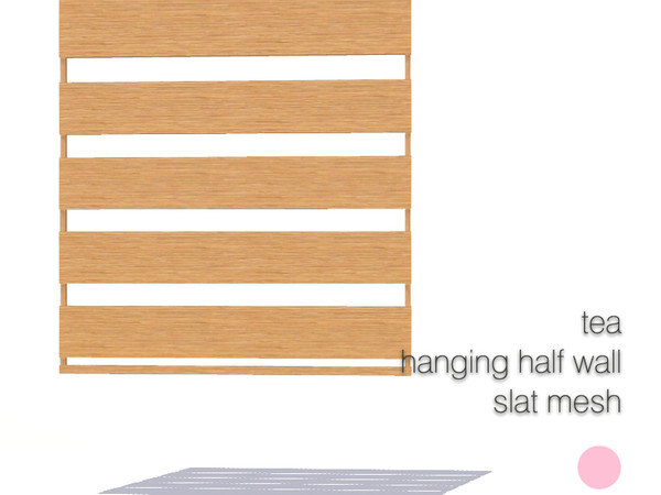 Sims 3 — Hanging Half Wall Slat Mesh by DOT — Hanging Half Wall Slat Mesh by DOT of The Sims Resource