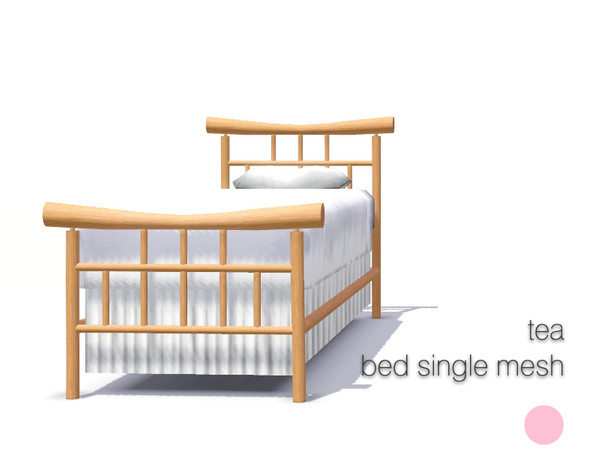 Sims 3 — Tea Bed Single Mesh by DOT — Tea Bed Single Mesh by DOT of The Sims Resource Pets Updated