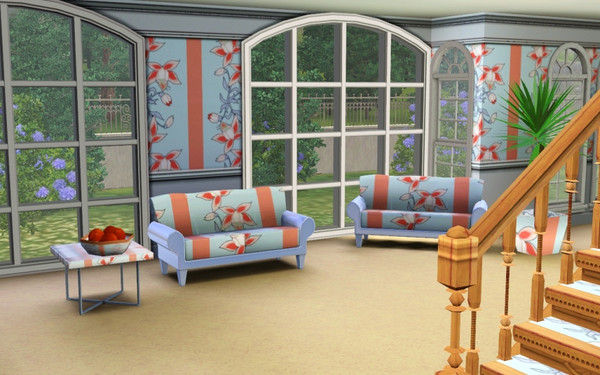 Sims 3 — marcorse_regency fuchsia pattern by marcorse — A vertical stripe pattern in the regency style, featuring a red