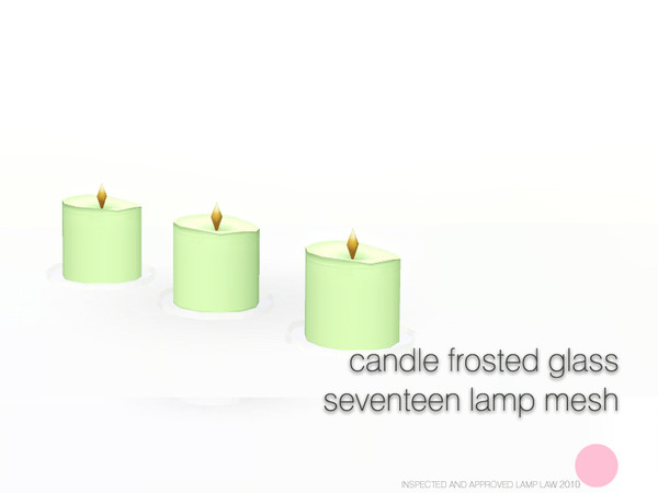 Sims 3 — Candle Frosted Glass Seventeen Mesh by DOT — Candle Frosted Glass Seventeen Mesh Lamps by DOT of The Sims
