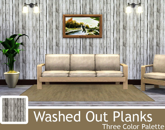 Sims 3 — Washed Out Planks [Pattern] by Clouddy — Give your home a rustic, classic feel with this wood pattern that looks