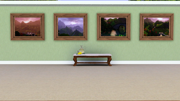 Sims 3 — China11 Paintings Peachybitz1 by Peachybitz1 — Set of four paintings taken from my screenshots. All 2x1 using