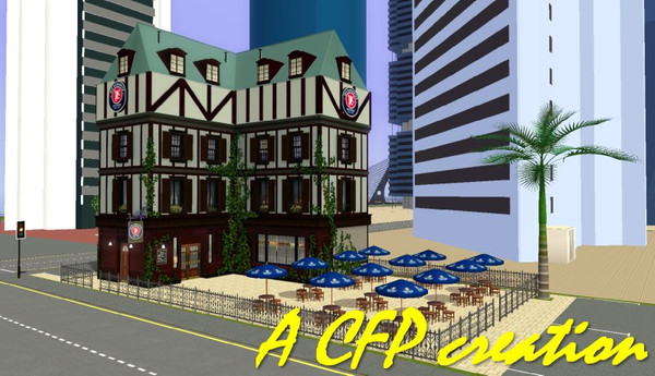 Sims 3 — Restaurant German beer hall Der Biergarten set by carlosfilipepedro — German beer hall Der Biergarten by Carlos