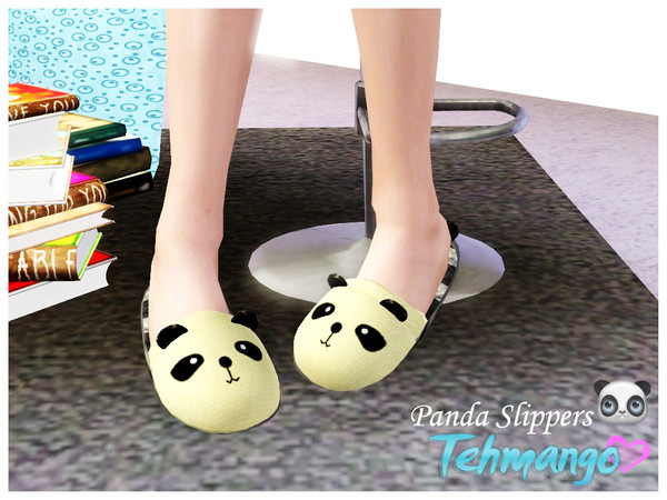 Sims 3 — Tehmango Panda Slippers  by tehmango2 — Panda Slippers 