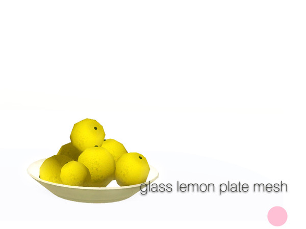 Sims 3 — Lemon Plate Mesh by DOT — Lemon Plate Mesh by DOT of The Sims Resource