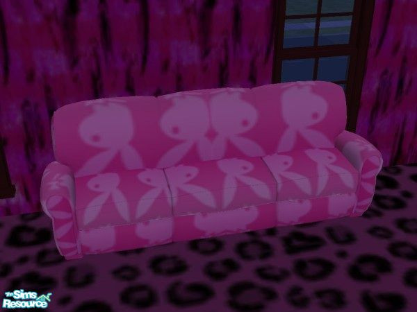 Sims 2 — 5 Pink Punk Couches - Playboy Bunny by staceylynmay2 — Five pink punk recolours of base game couch.playboy