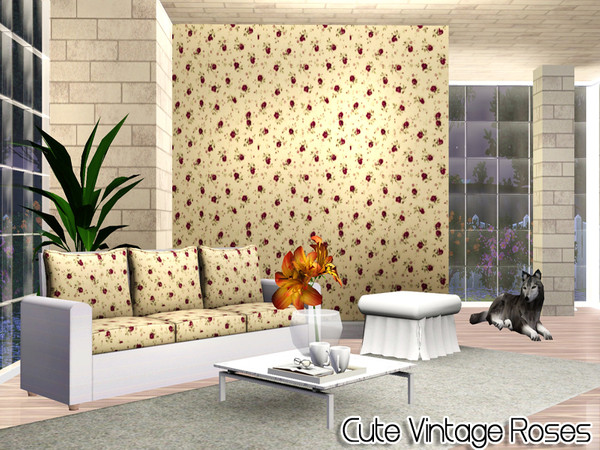 Sims 3 — Cute Vintage Roses by TSR Archive — By Pralinesims /under Theme