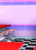 Sims 3 — maltshop_wall by pappy19752 — pink tile panel with upper and lower pink and blue neon stripes