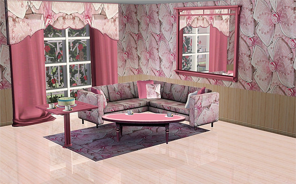 Sims 3 — marcorse_pearly bows pattern by marcorse — Pink and romantic, this pattern of big flat bows decorated with