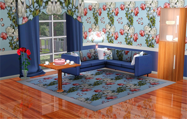 Sims 3 — marcorse_rose float pattern by marcorse — A red rose, a white rose and some floating pink bubbles have been used