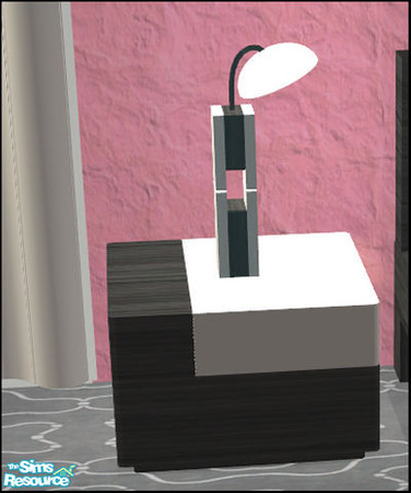 Sims 2 — Puzzle Bedroom Recolor 2 - Endtable by Elize-37sims — Black recolor of the Puzzle Bedroom