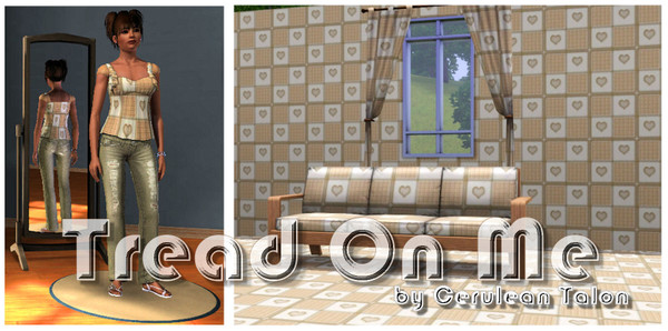 Sims 3 — Tread On Me 2 by Cerulean Talon — A quilt of peachy hearts. Perfect for everything from tile to fabric.