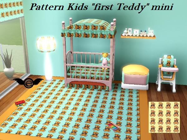 Sims 3 — Pattern Kids_first Teddy mini by engelchen1202 — Pattern Kids_first Teddy mini 4 color Pattern changeable like