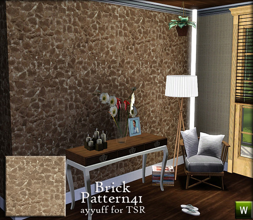 Sims 3 — Brick Pattern41 by ayyuff — recolorable brick pattern