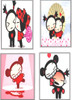 Sims 3 — Pucca Paintings Set 001 by Q-Girl — A set of four cute Pucca couples posters ideal for any space that needs a