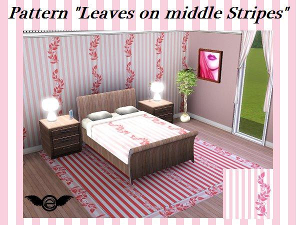 Sims 3 — Pattern Leaves on middle Stripes by engelchen1202 — Pattern Leaves on middle Stripes 3 Color changeable