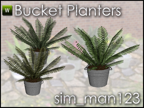 Sims 3 — Palm Bucket Planter by sim_man123 — Small palm, part of my Bucket Planter set. Made by sim_man123 from TSR.