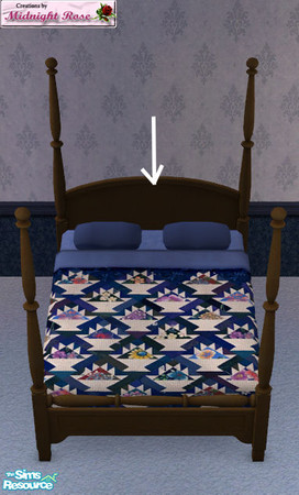 Sims 2 — MRC Quilted Dreams Bedroom Set - Bed Frame by MidnightRose — Bed Frame for the MRC Quilted Dreams Bedroom Set