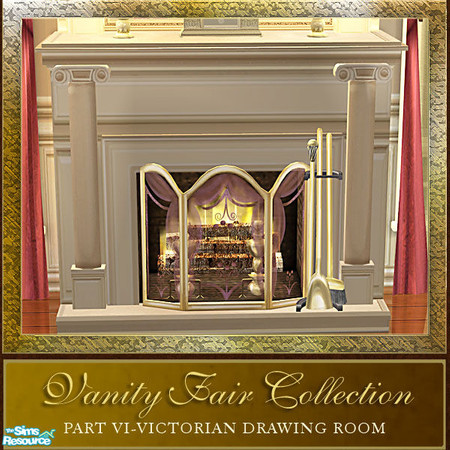 Sims 2 — Vanity Fair Drawing Room - ParkLane Fireplace Recol by Cashcraft — 
