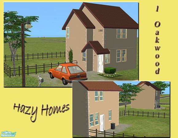 Sims 2 — 1 Oakwood by Hazy13 — A simple two bedroom starter home. For your piece of mind fire and burglar alarms. Very