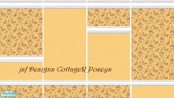 Sims 2 — jsf Designs CottageR Poseys by jsf — Cottage mouldings that have been resized and lightened hold a miniprint