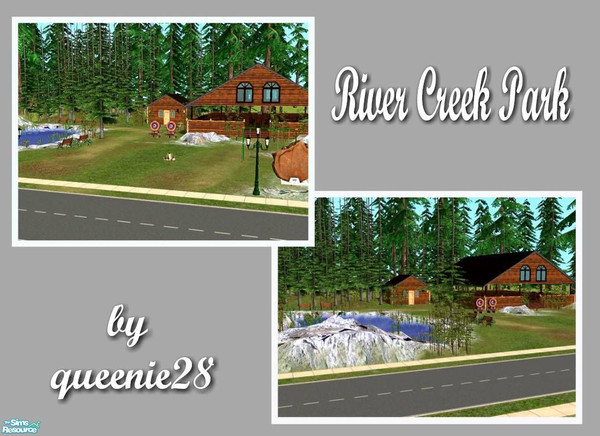 Sims 2 — River Creek Park by queenie28 — Nice Park with a picnic area and a lovely pond that\'s perfect for fishing. Only